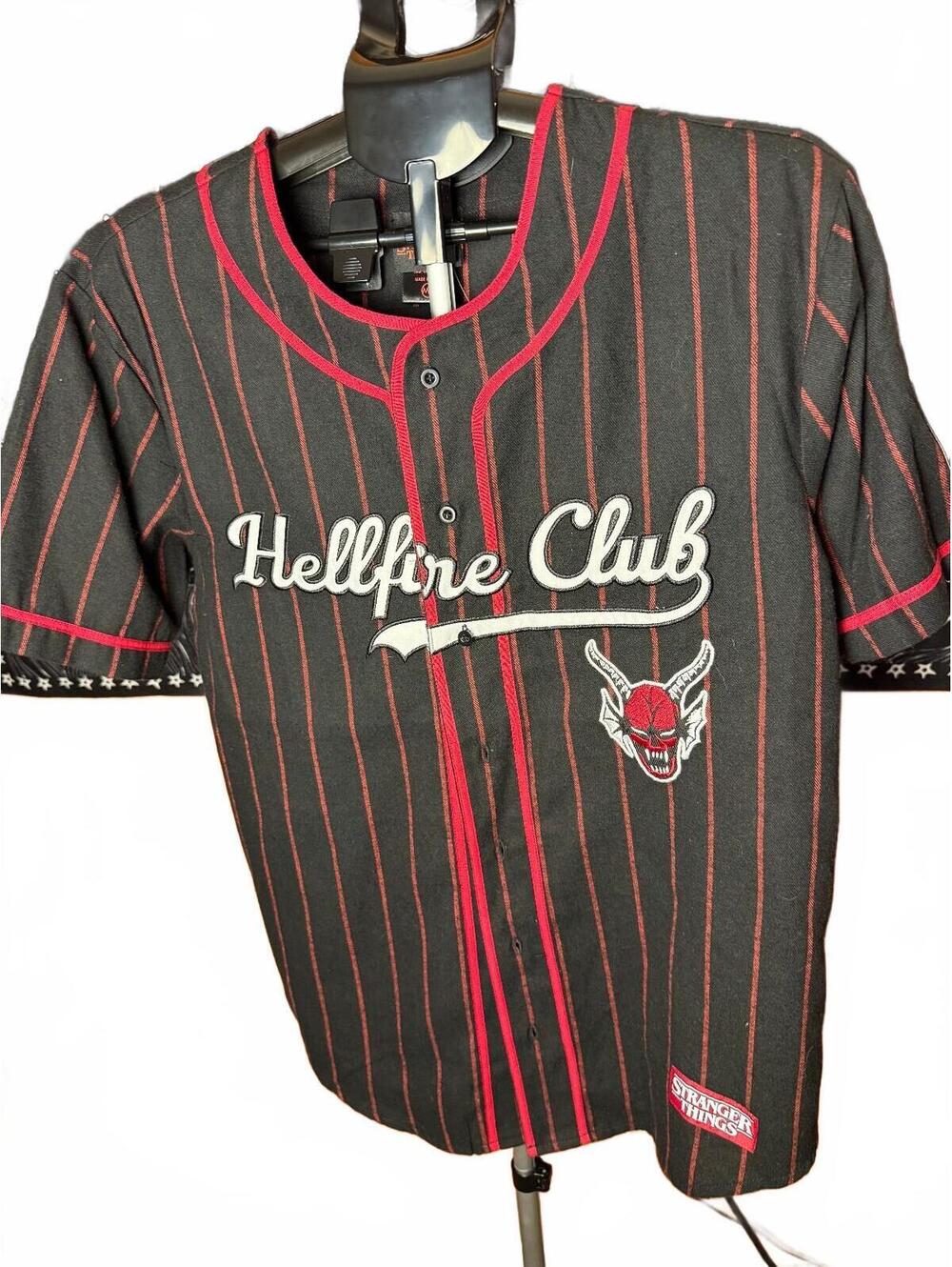 New Box Lunch Stranger Things Hellfire Club Henderson sz M Baseball Jersey